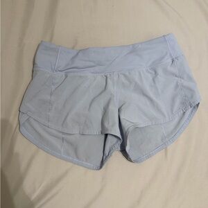 Light Blue Women's Lululemon Speedup Shorts